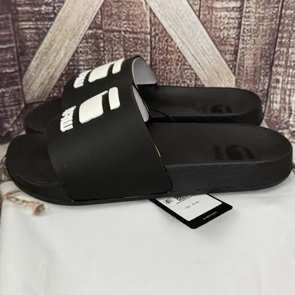 Comfy classic G-Star Raw womens Cart-III Slides Sandals Black/White lightweight - Picture 7 of 12